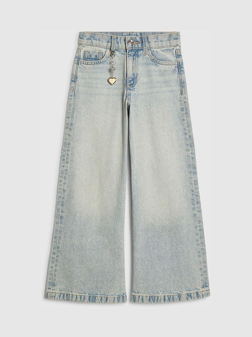 Dsiney Kidz - River Island Wash Blue Wide Fit Light Wash Jeans image 1
