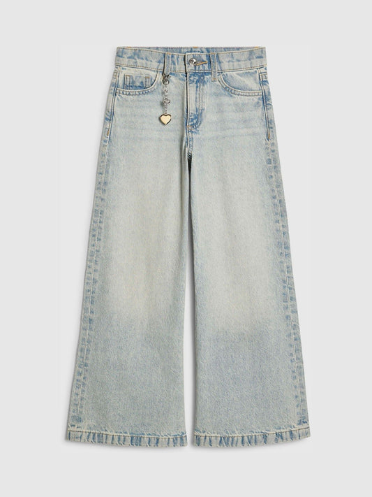 Dsiney Kidz - River Island Wash Blue Wide Fit Light Wash Jeans image 1