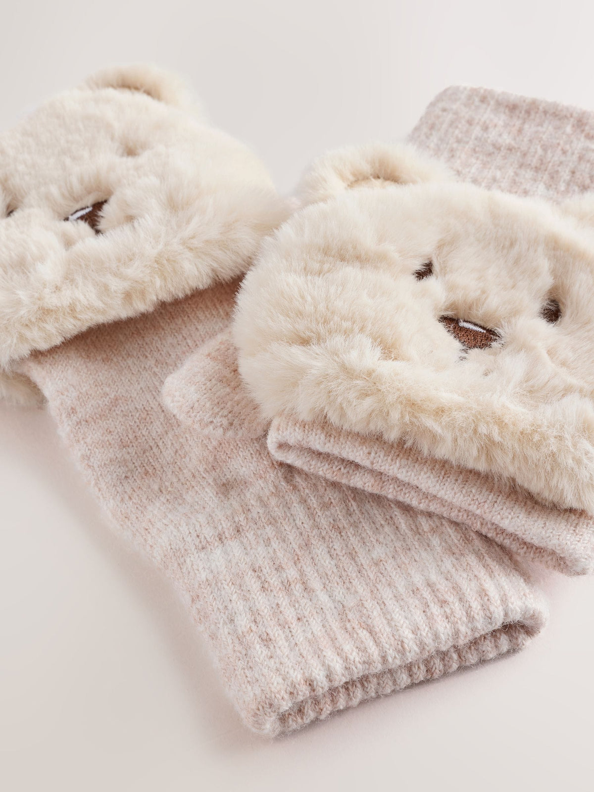 Cream Novelty Flip Mitt Gloves (1-6yrs) - image 3