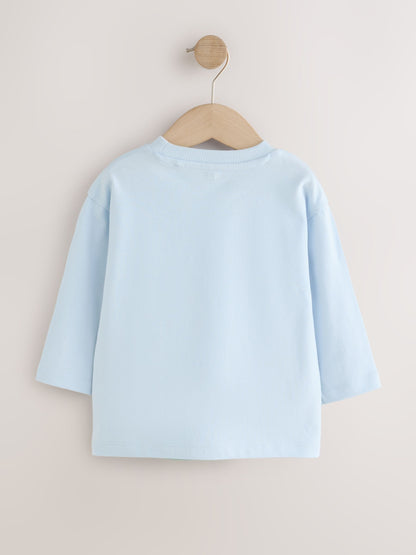 Dsiney Kidz - Blue Farm Scene Long Sleeve Appliqué T-Shirt (3mths-7yrs) image 2