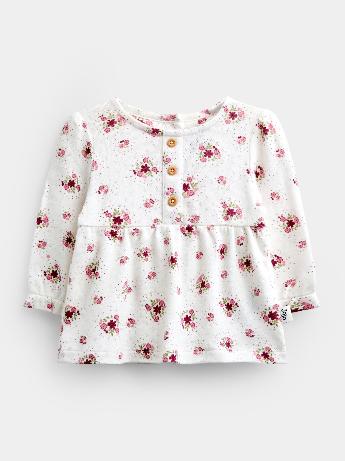 Dsiney Kidz - JoJo Maman Bébé Rose Pink Floral Blouse, Leggings & Gilet Baby Set image 2