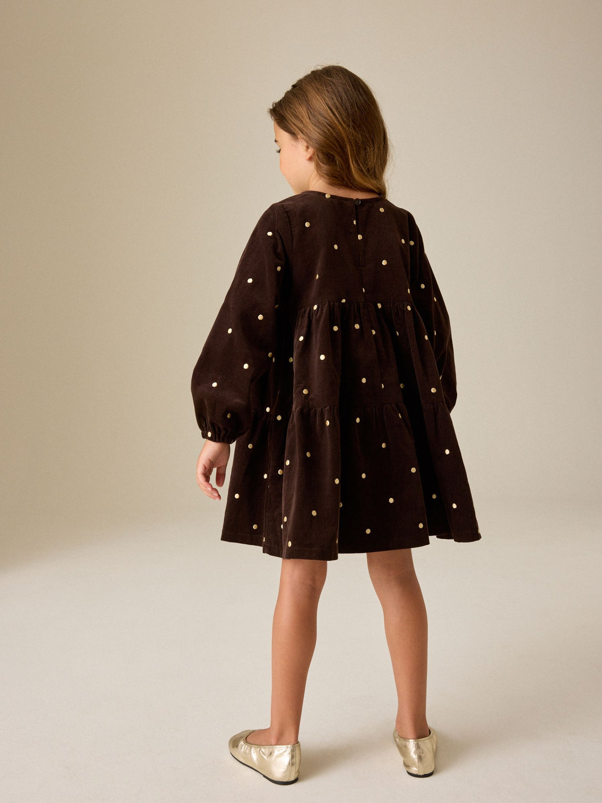 Dsiney Kidz - Brown Cord Spot Dress (3-16yrs) image 3