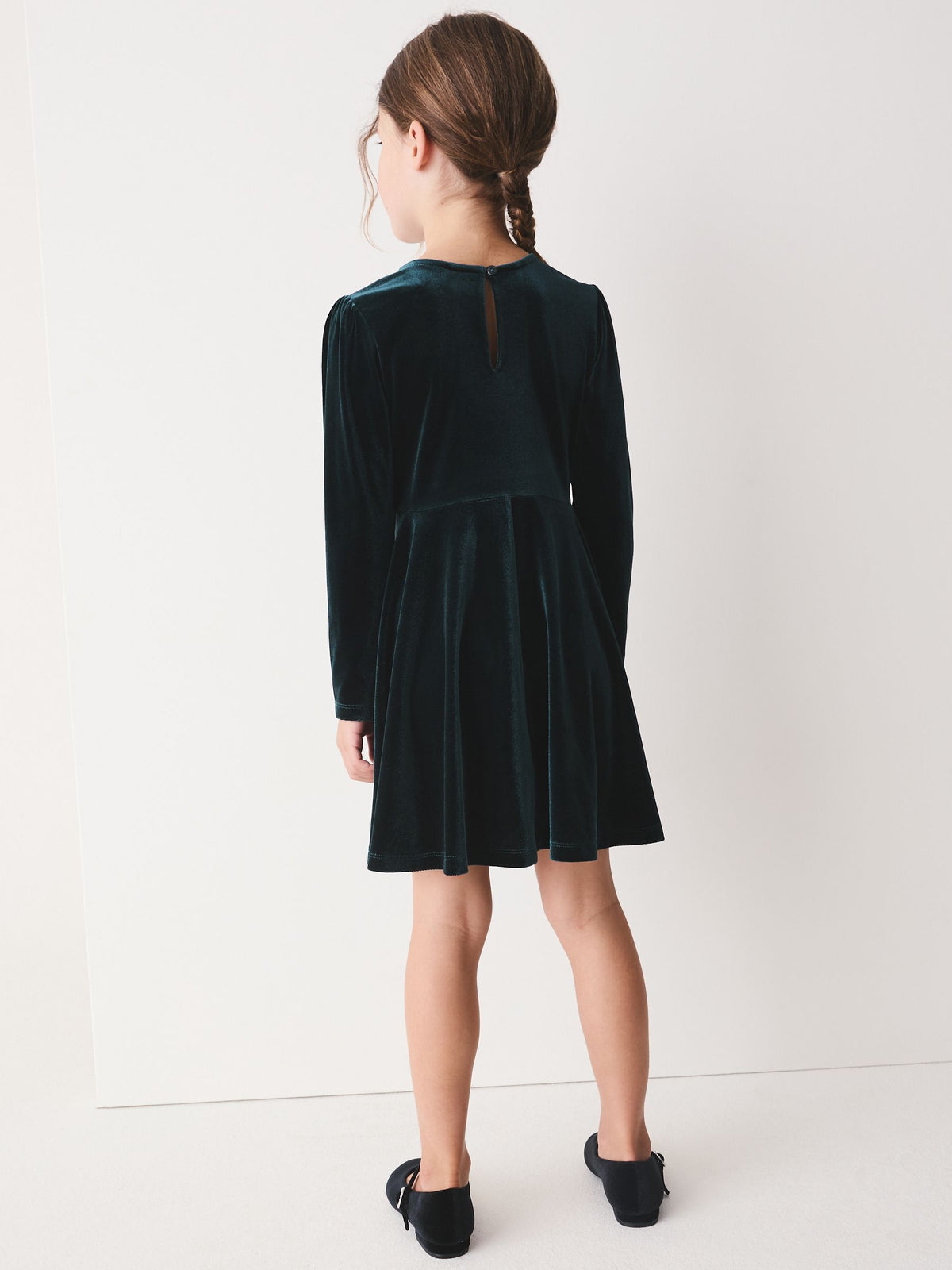 Dsiney Kidz - Green Velvet Skater Dress (3-16yrs) image 3