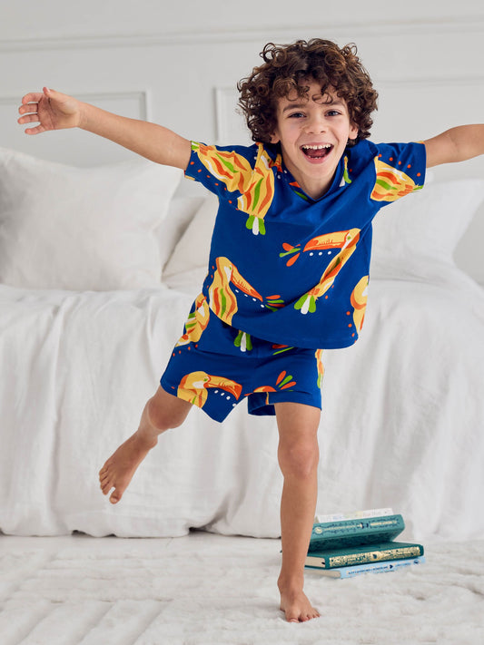 Chelsea Peers Blue Toucan Print Short Pyjamas Set - image 1