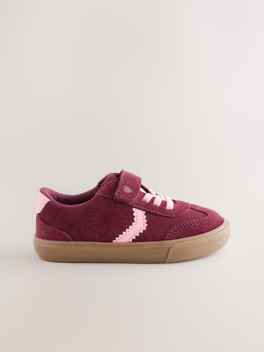 Dsiney Kidz - Burgundy Red Wide Fit (G) Touch Fastening Elastic Lace Trainers image 2