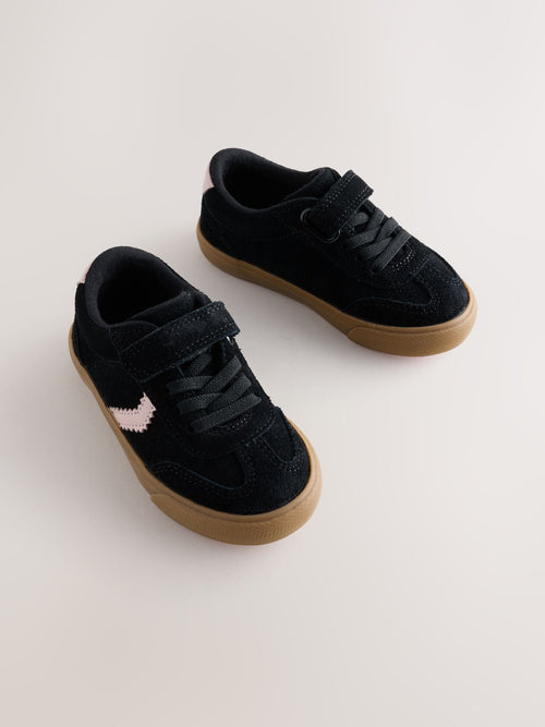 Dsiney Kidz - Black Wide Fit (G) Touch Fastening Elastic Lace Trainers image 1