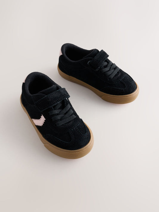Dsiney Kidz - Black Wide Fit (G) Touch Fastening Elastic Lace Trainers image 1