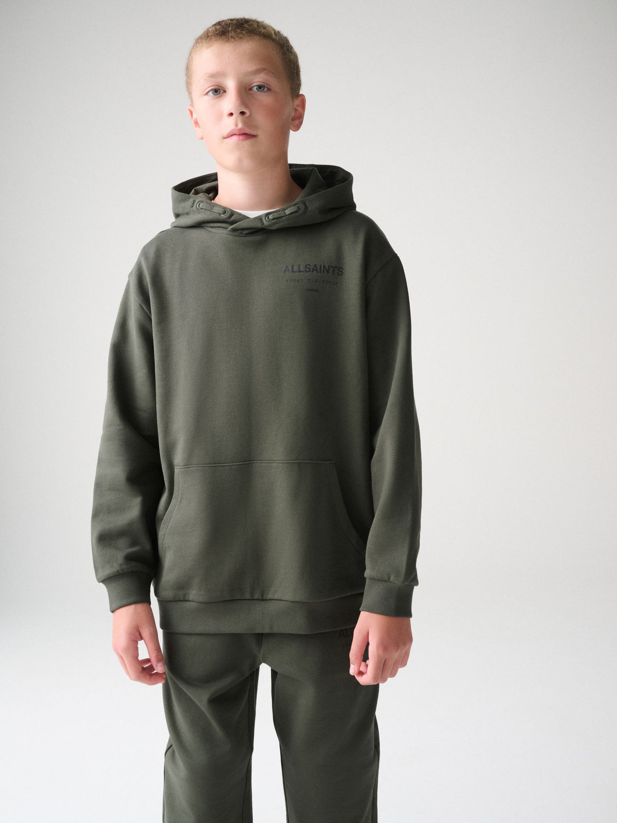 smALLSAINTS Dark Green Underground Oversized Pullover Hoodie - image 2