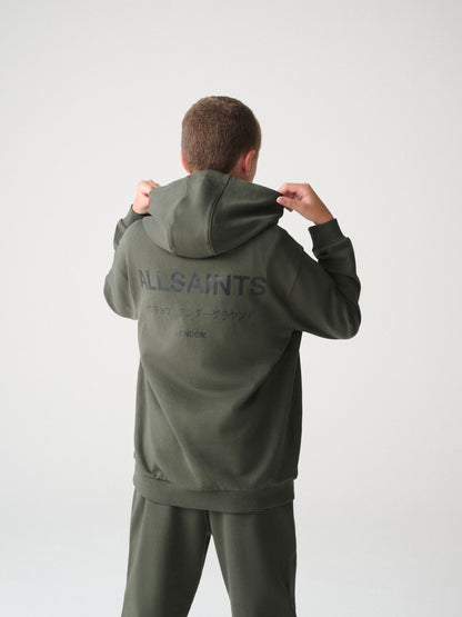 smALLSAINTS Dark Green Underground Oversized Pullover Hoodie - image 5