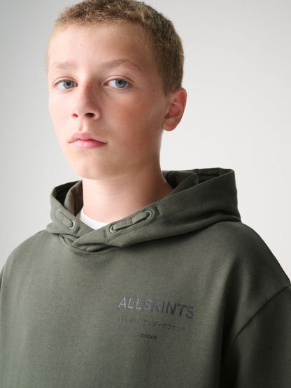 smALLSAINTS Dark Green Underground Oversized Pullover Hoodie - image 6