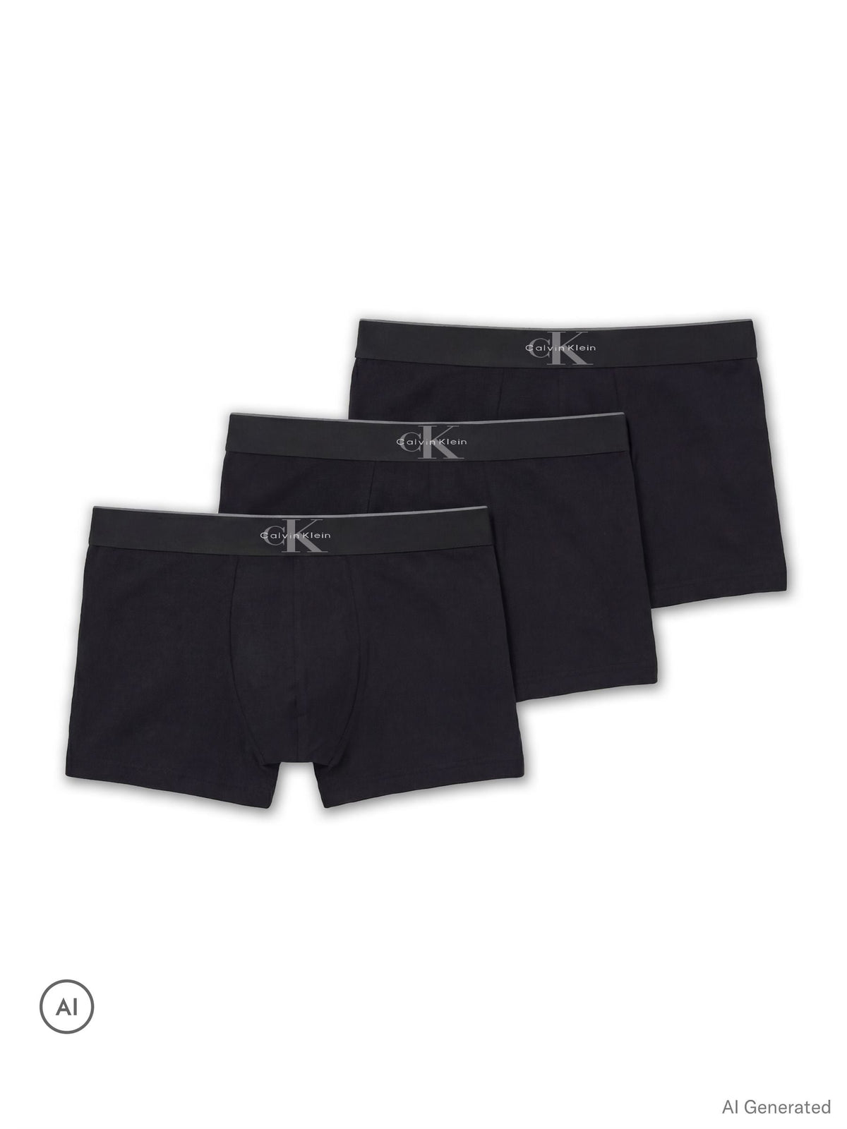 Dsiney Kidz - Calvin Klein Black/White Graphic Monogram Cotton Stretch Trunks 3 Pack image 1
