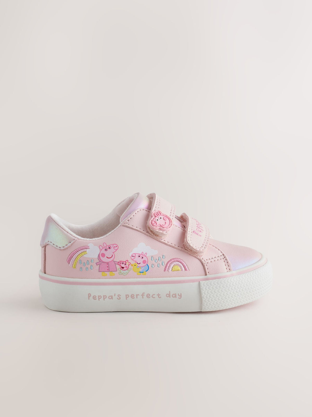 Dsiney Kidz - Pink Standard Fit (F) Peppa Pig Chunky Trainers with Touch Fastening image 2