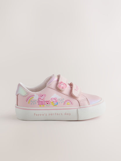 Dsiney Kidz - Pink Standard Fit (F) Peppa Pig Chunky Trainers with Touch Fastening image 2
