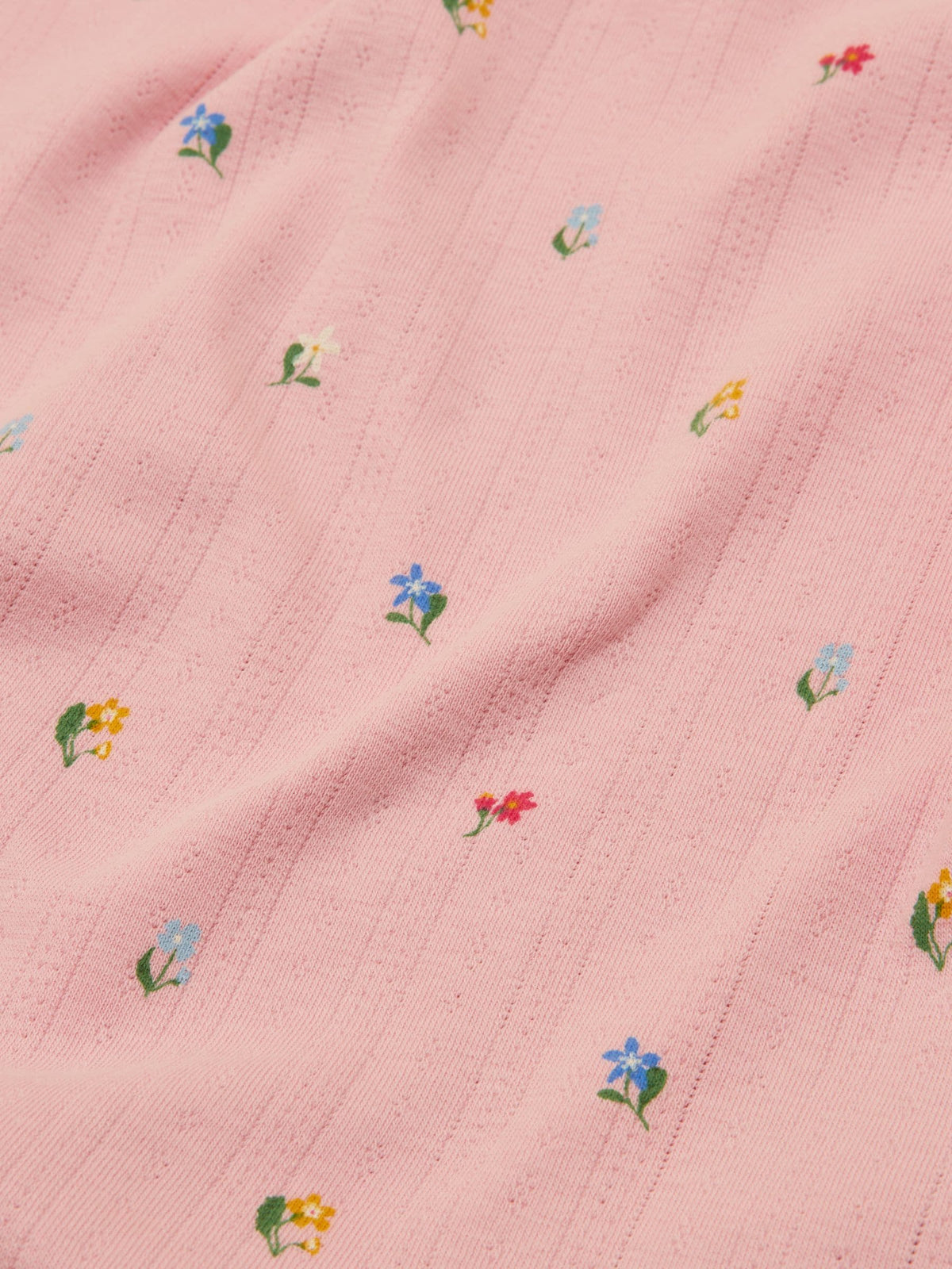 Joules Girls' Odelia Pink Floral Long Sleeve Pointelle Top - image 4
