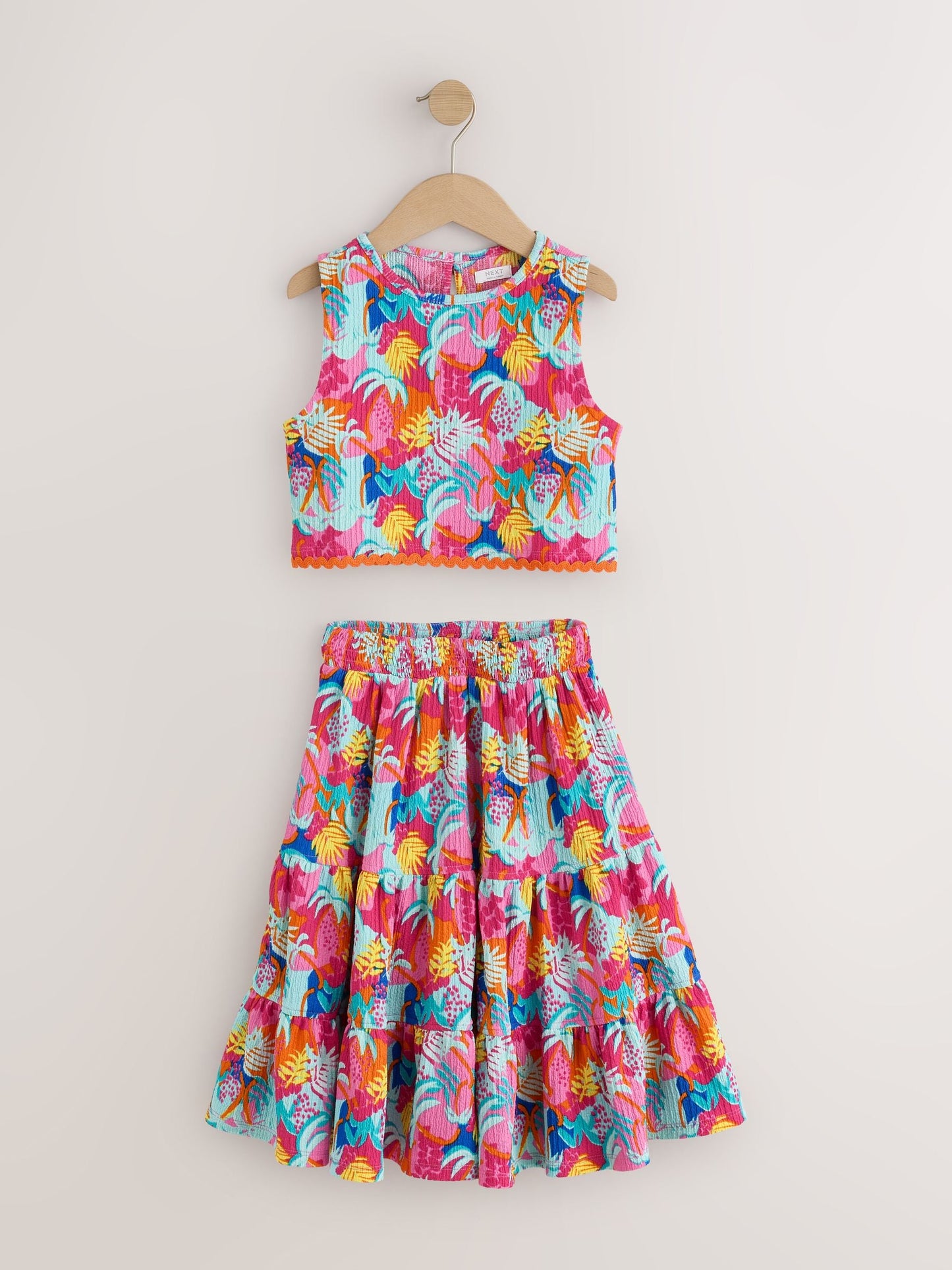 Dsiney Kidz - Pink Tropical Skirt and Top Set (3-16yrs) image 1