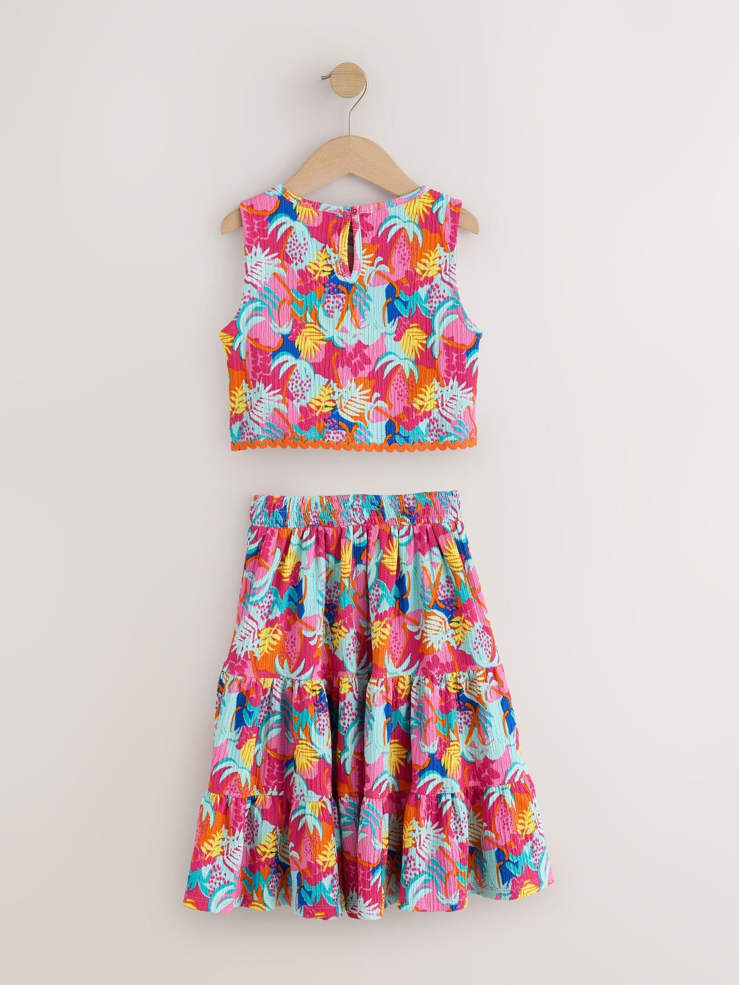 Dsiney Kidz - Pink Tropical Skirt and Top Set (3-16yrs) image 2