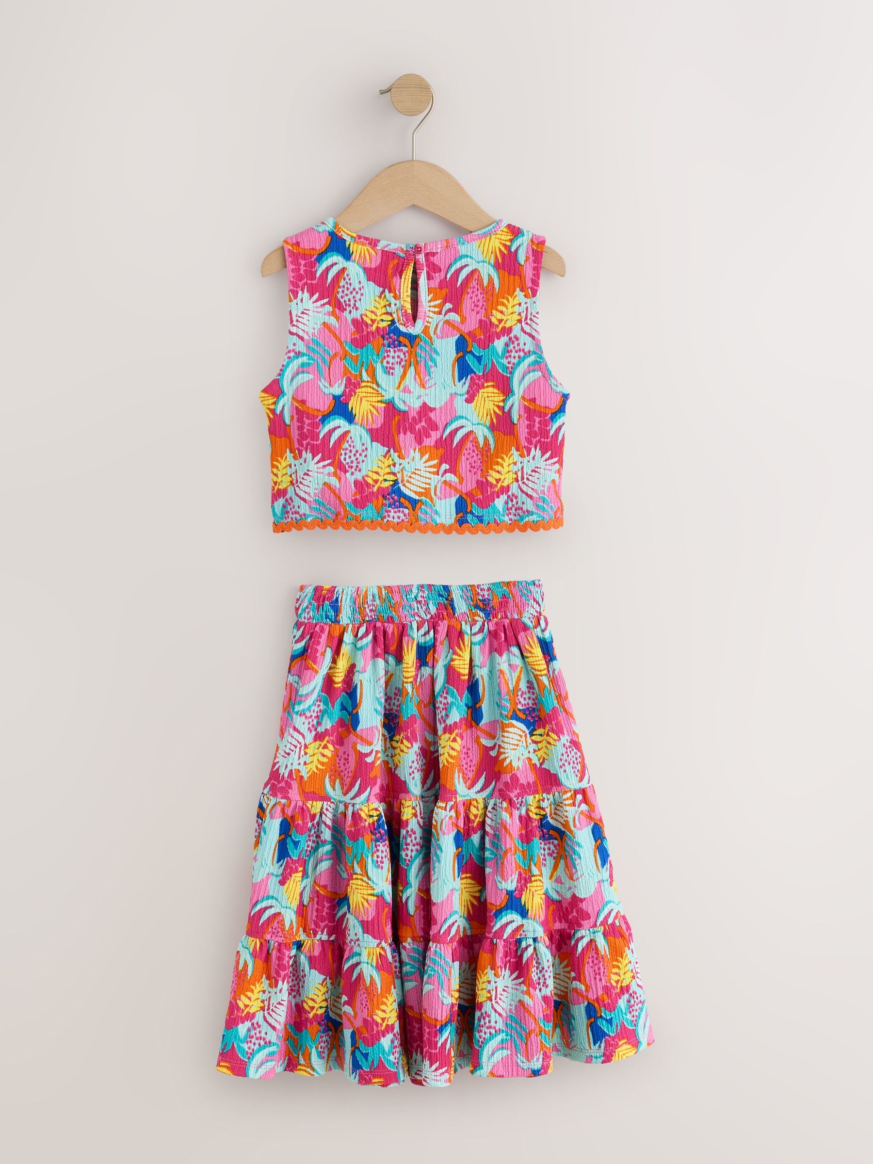 Dsiney Kidz - Pink Tropical Skirt and Top Set (3-16yrs) image 2