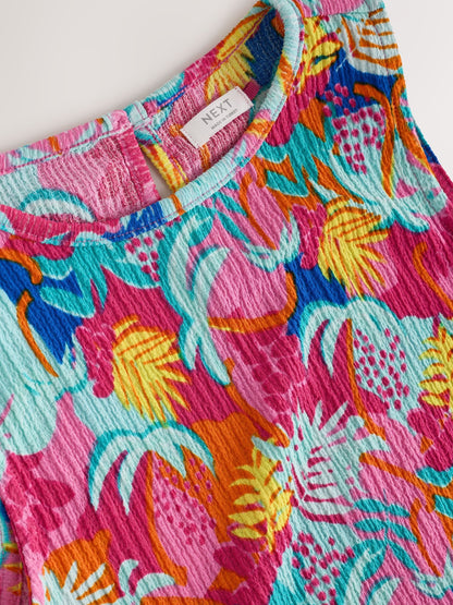 Dsiney Kidz - Pink Tropical Skirt and Top Set (3-16yrs) image 3