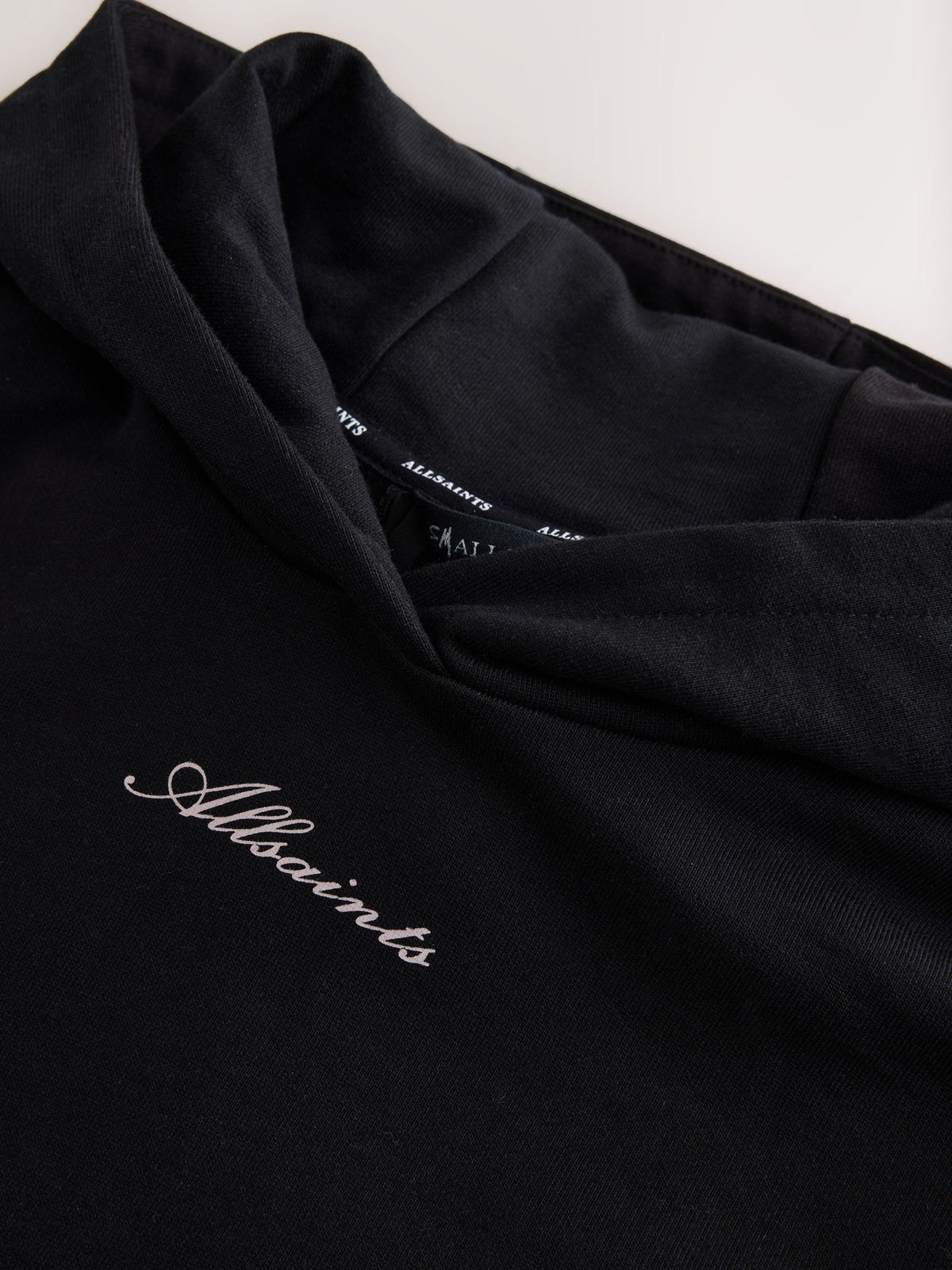 smALLSAINTS Black Script Lace Trim Hoodie - image 10
