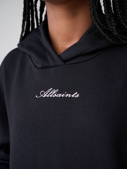 smALLSAINTS Black Script Lace Trim Hoodie - image 4