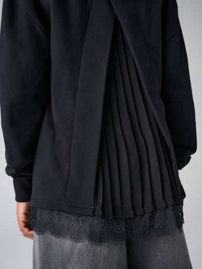 smALLSAINTS Black Script Lace Trim Hoodie - image 6