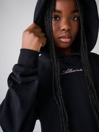 smALLSAINTS Black Script Lace Trim Hoodie - image 7