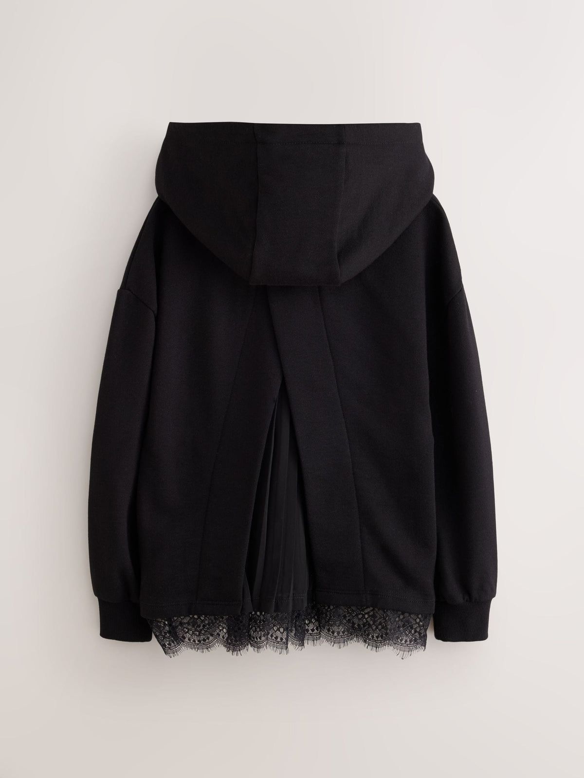 smALLSAINTS Black Script Lace Trim Hoodie - image 9
