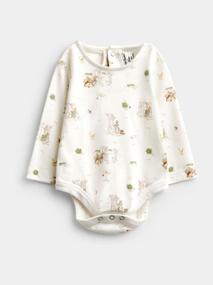 JoJo Maman Bébé Light Blue Peter Rabbit Quilted Dungaree & Bodysuit Set - image 4