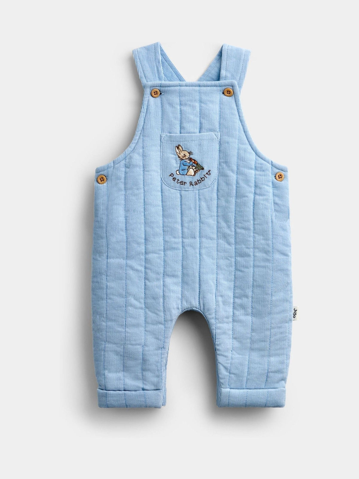 JoJo Maman Bébé Light Blue Peter Rabbit Quilted Dungaree & Bodysuit Set - image 6