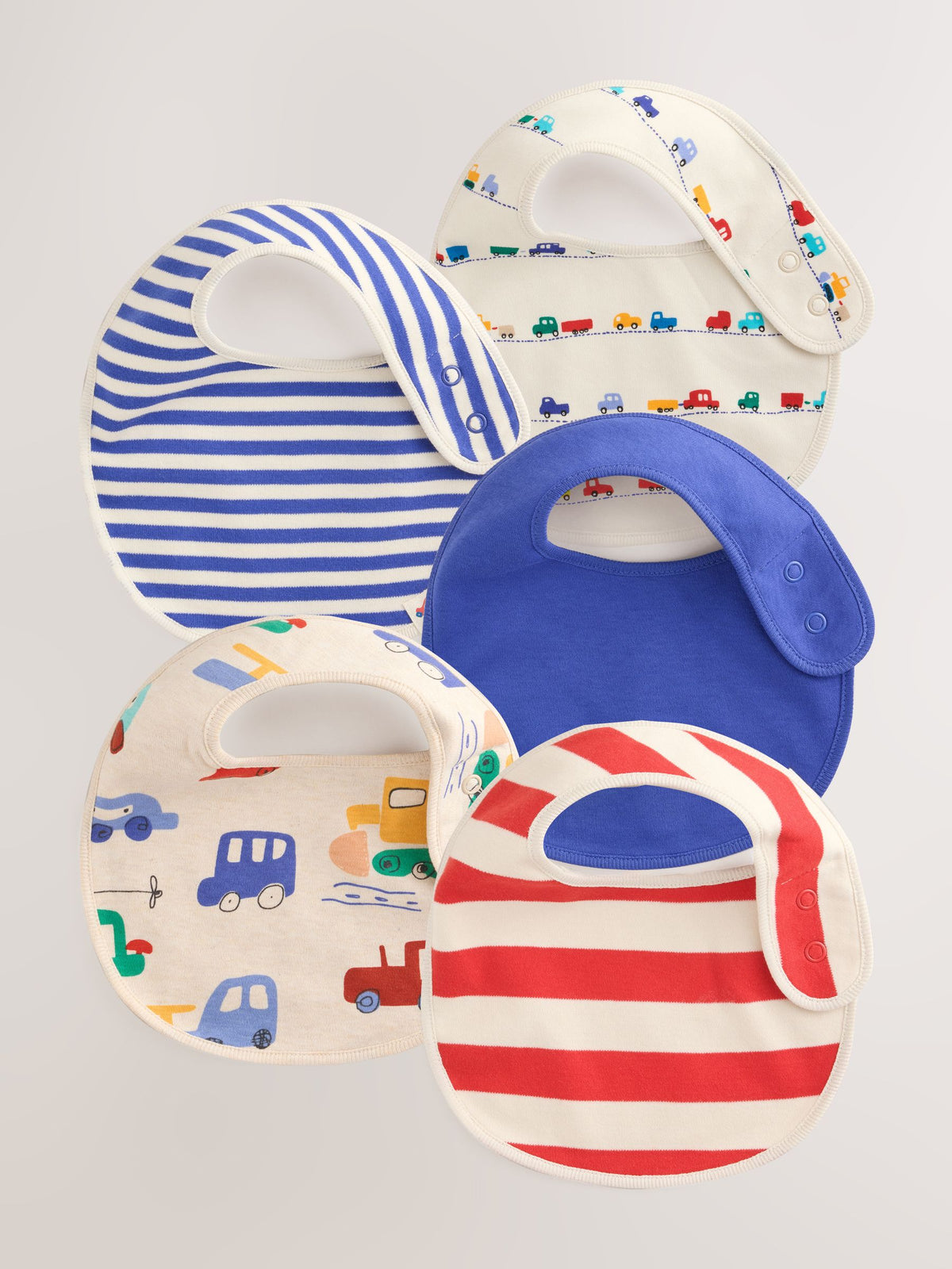 Red/Blue Transport Baby Bibs 5 Pack - image 1