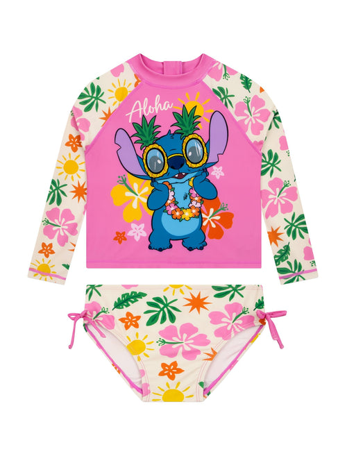 Character Pink Lilo & Stitch Two Piece Swimsuit Set image 1