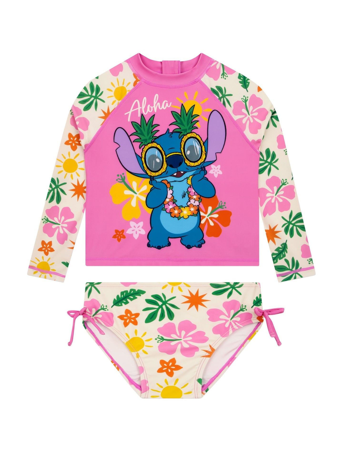 Character Pink Lilo & Stitch Two Piece Swimsuit Set image 1