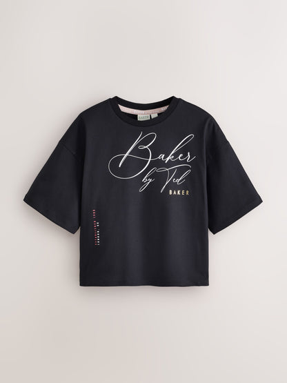 Dsiney Kidz - Baker by Ted Baker Burgundy Red 3 Pack Oversized Graphic T-Shirts image 5