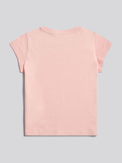 Dsiney Kidz - U.S. Polo Assn. Pink Script Logo Cap Sleeve T-Shirt image 6