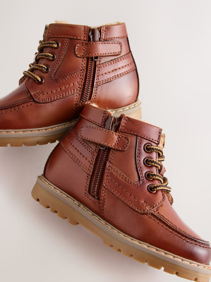 Dsiney Kidz - Tan Brown Apron Lace Up Boots image 3