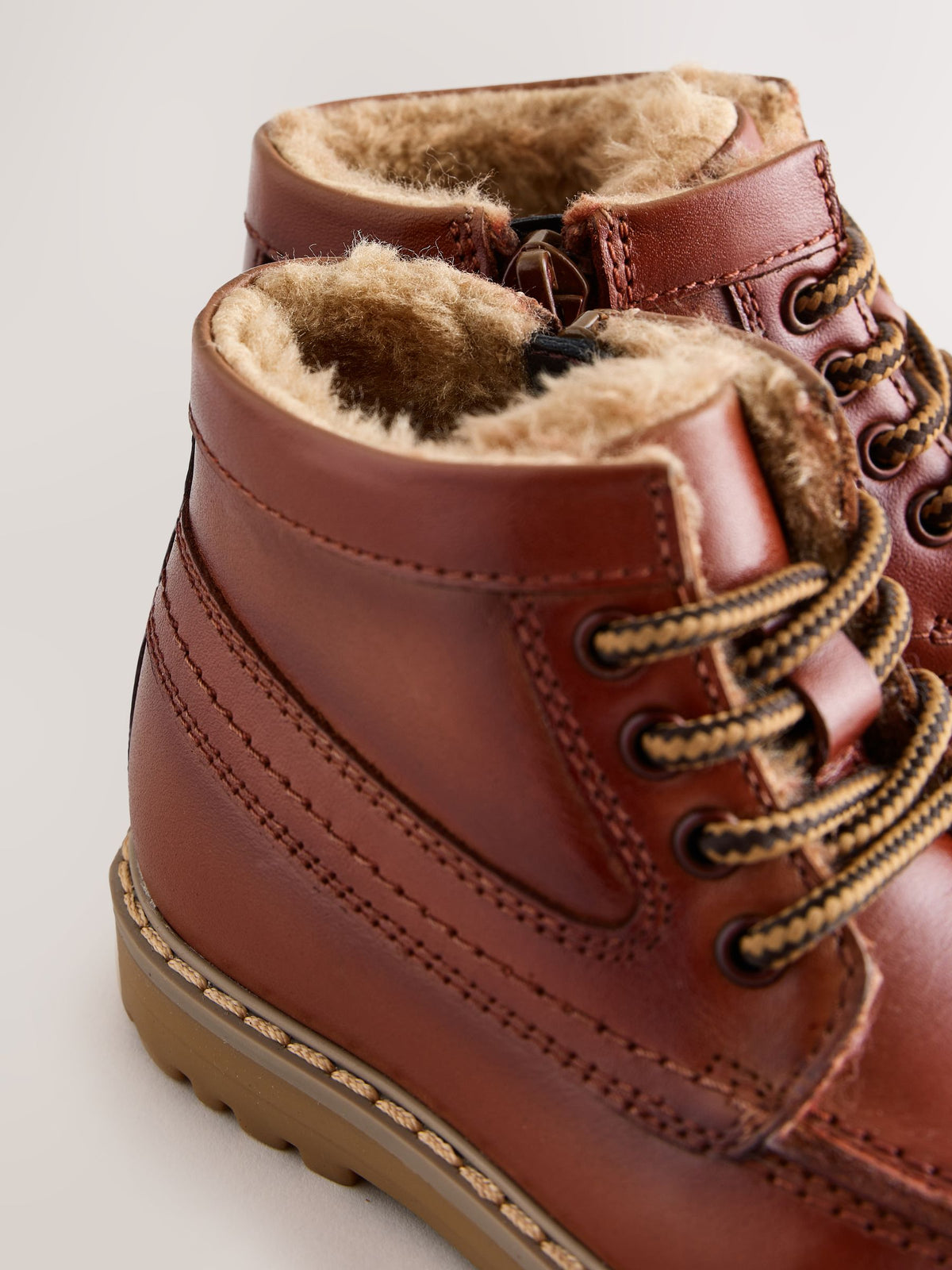 Dsiney Kidz - Tan Brown Apron Lace Up Boots image 5
