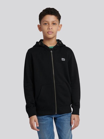 Dsiney Kidz - Lee Black Boys Badge Zip Through Hoodie image 1