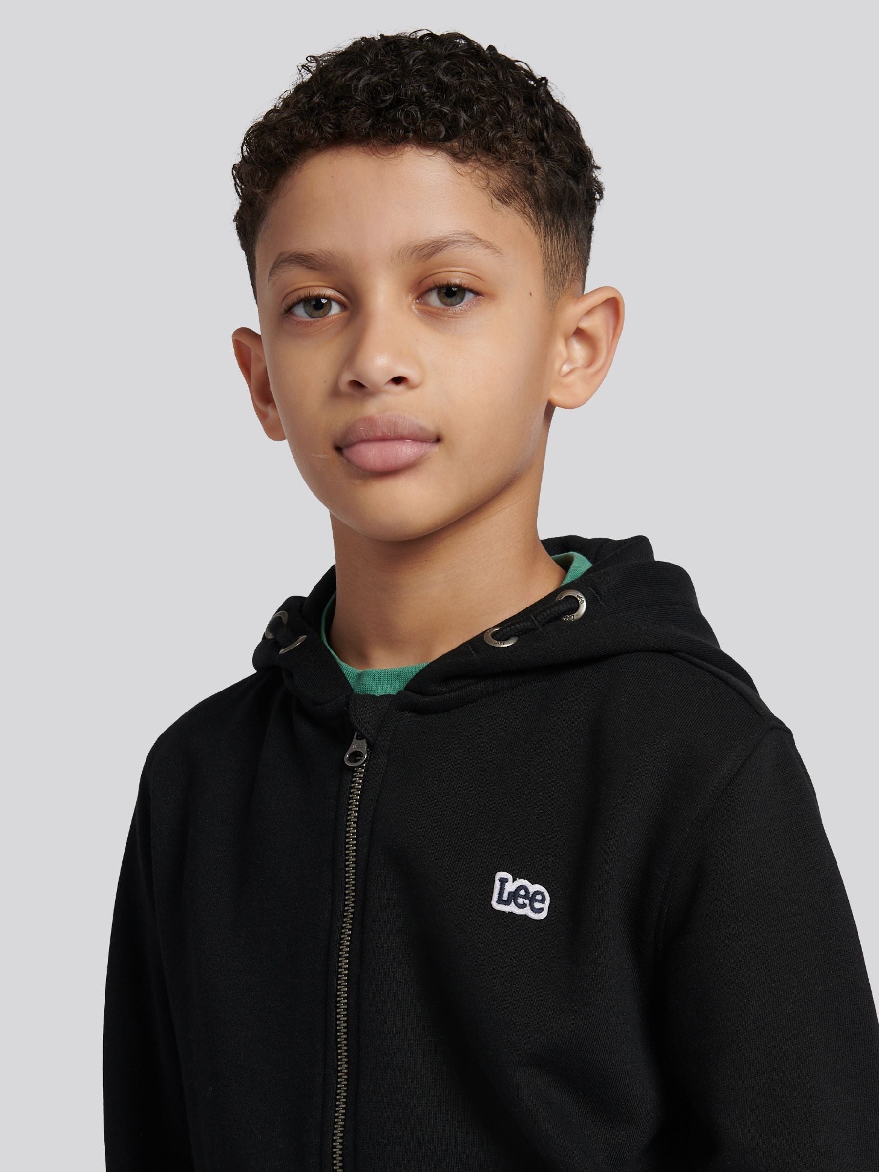 Dsiney Kidz - Lee Black Boys Badge Zip Through Hoodie image 5