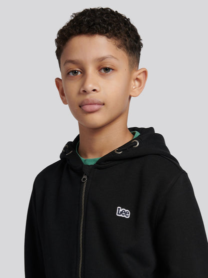 Dsiney Kidz - Lee Black Boys Badge Zip Through Hoodie image 5