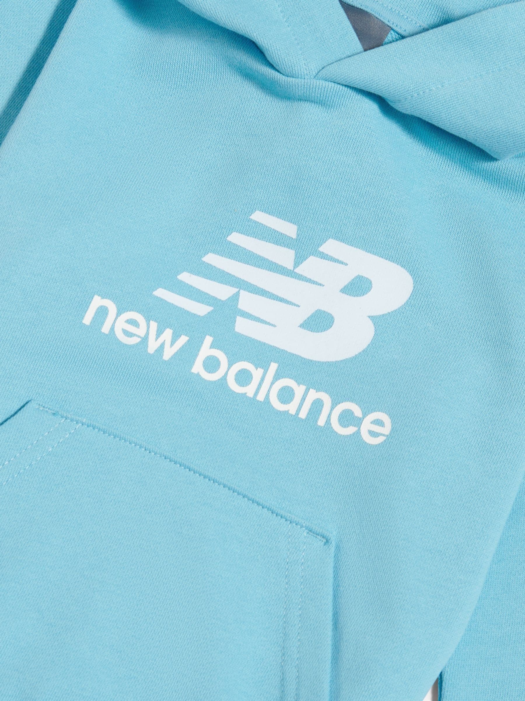 Dsiney Kidz - New Balance Coral Blue Stacked Logo French Terry Hoodie image 3