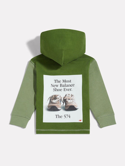 Dsiney Kidz - New Balance Green 574 Shoe Graphic FT Hoodie image 2