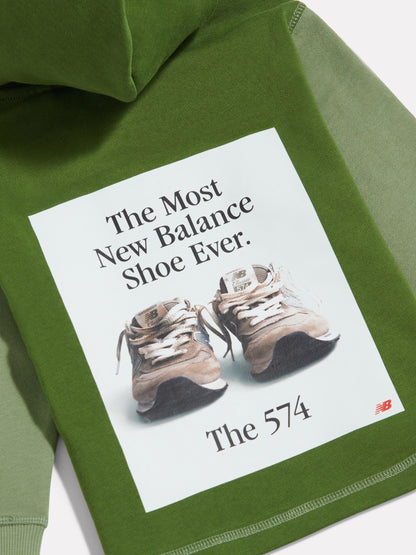 Dsiney Kidz - New Balance Green 574 Shoe Graphic FT Hoodie image 3