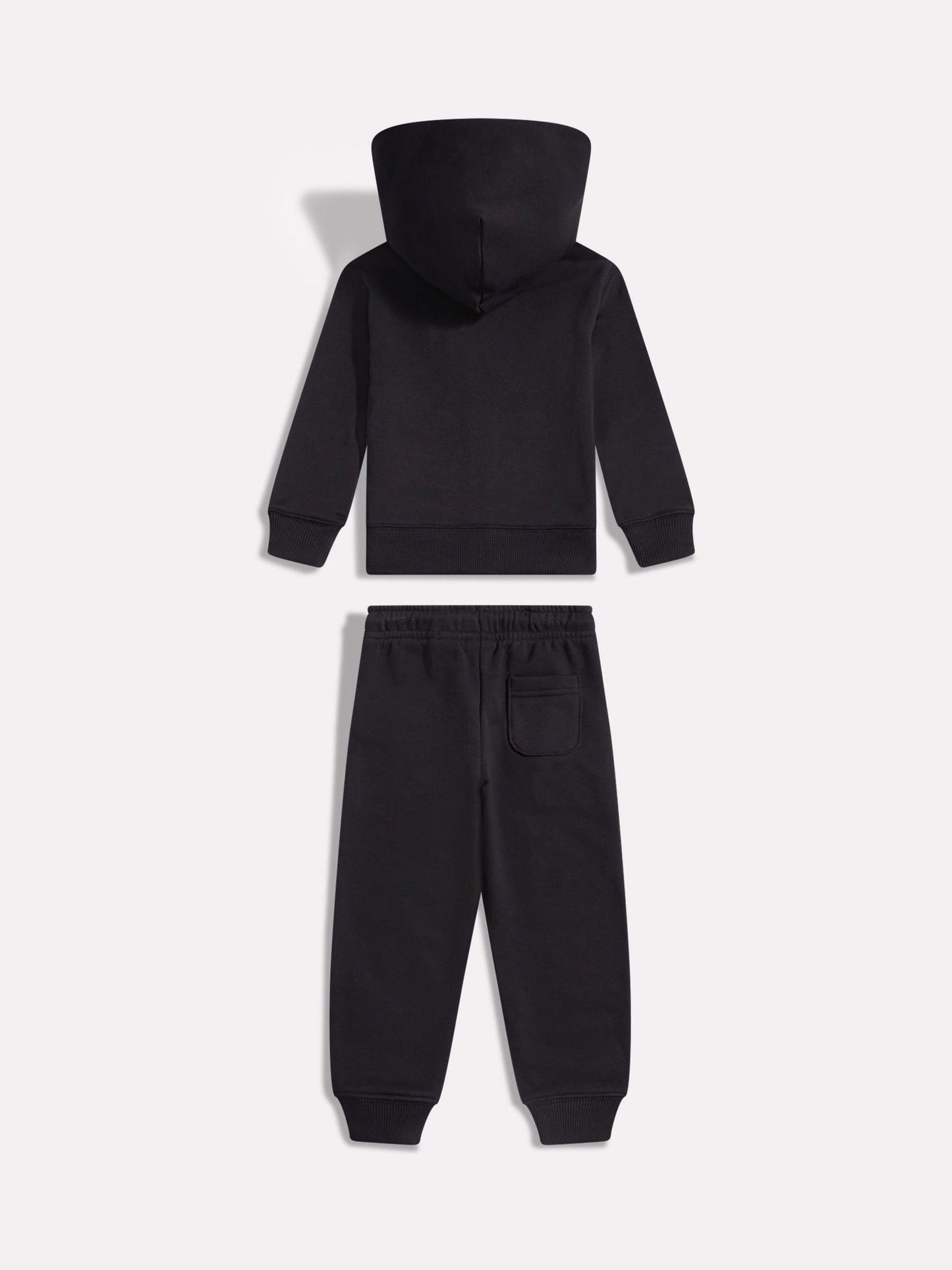 New Balance Black Linear Logo FT Zip Through Hoodie & Joggers Set image 2