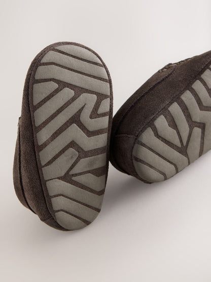 Dsiney Kidz - Chocolate Brown Suede Shoes (0-2mths) image 5