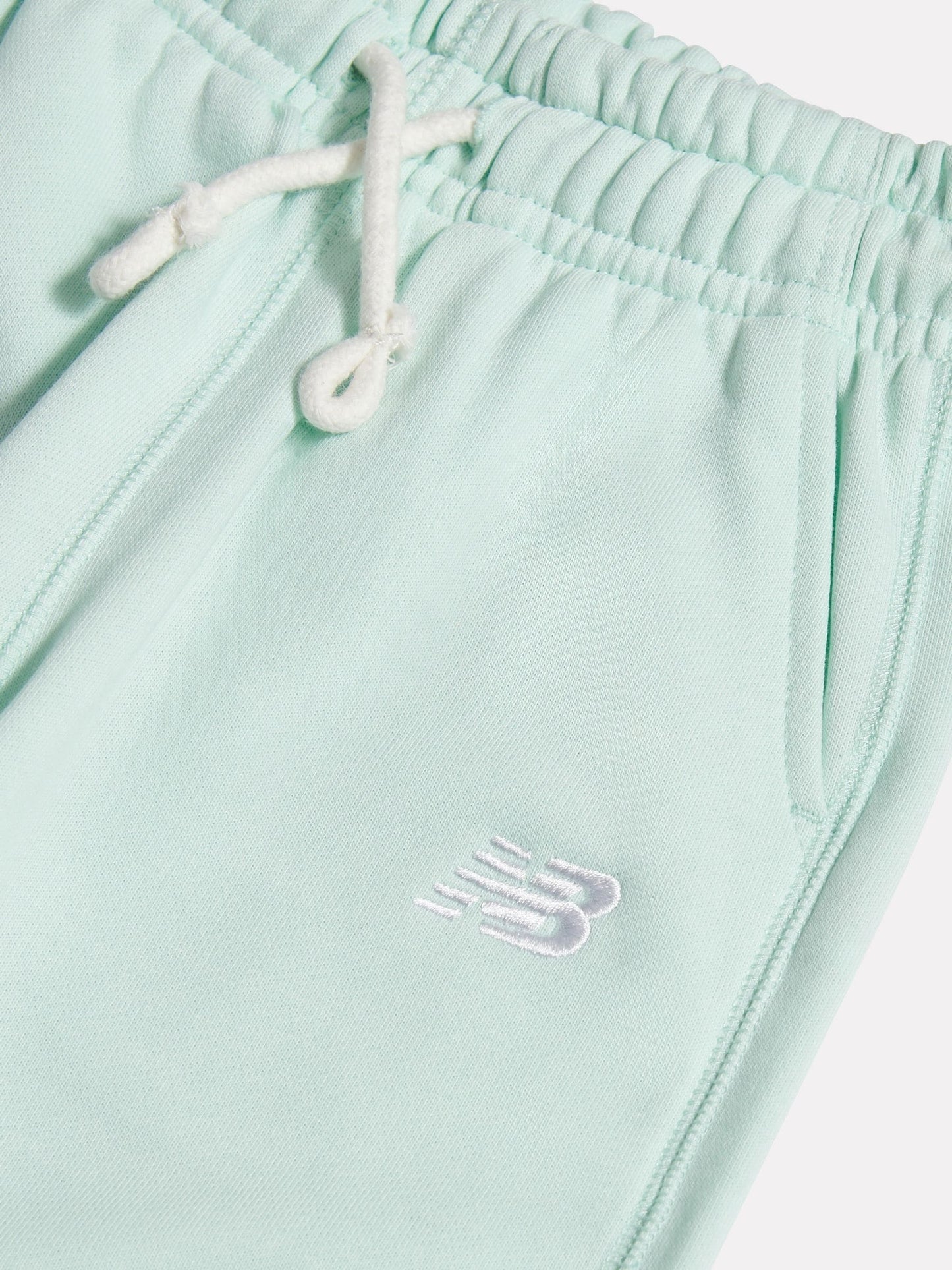 New Balance Green French Terry Small Logo Joggers image 3