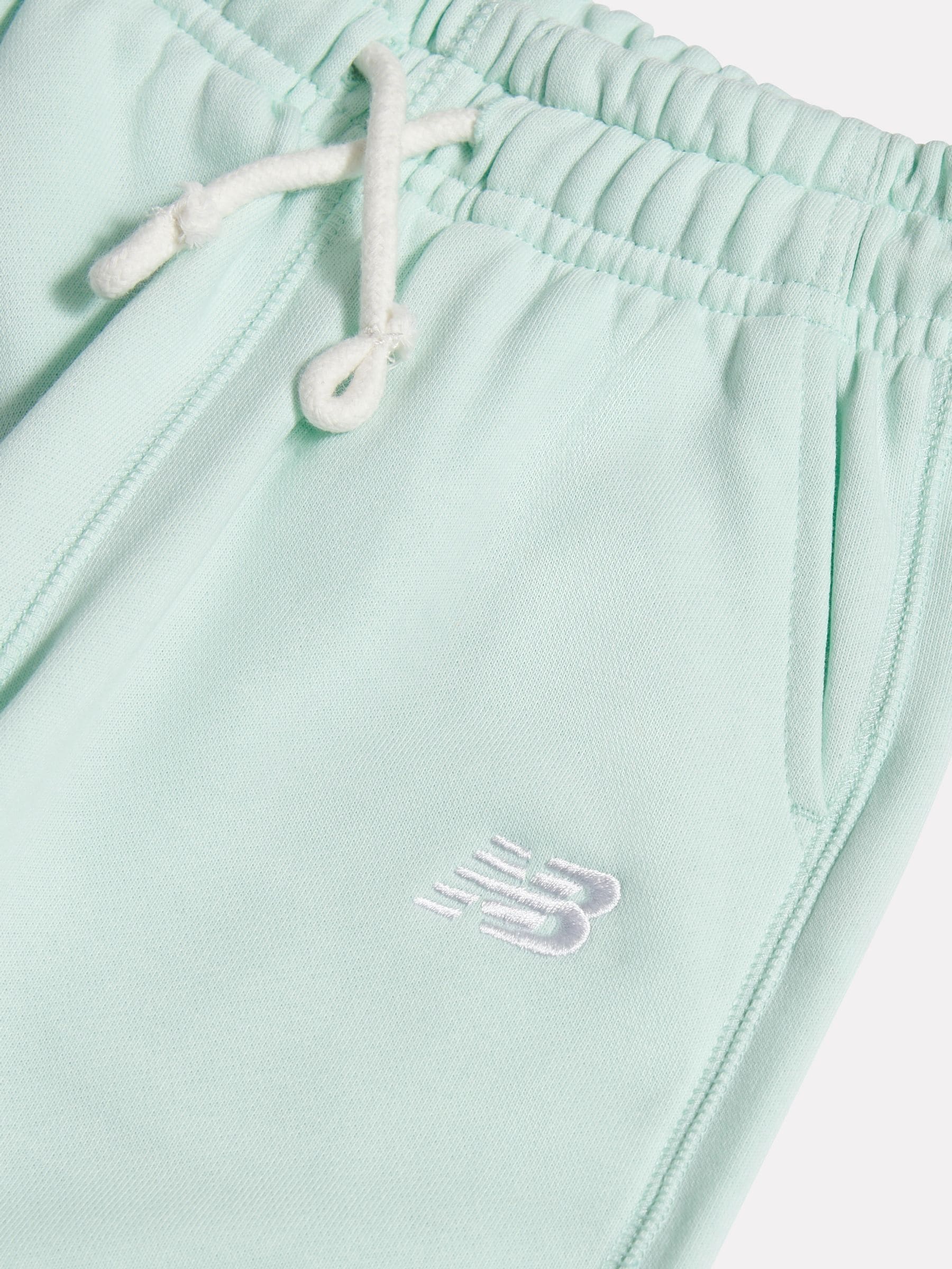 New Balance Green French Terry Small Logo Joggers image 3