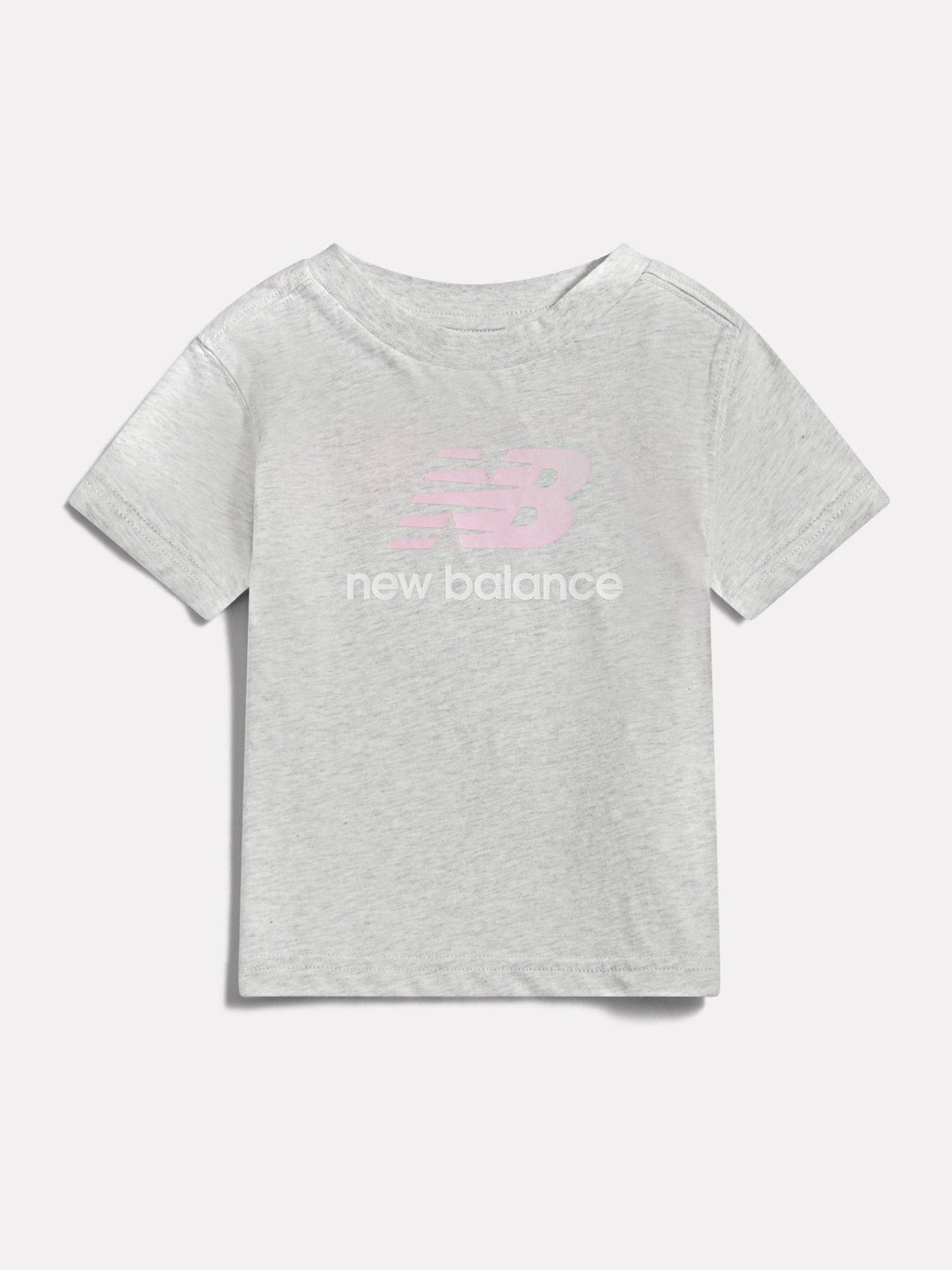 New Balance Grey Stacked Logo T-Shirt image 1