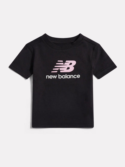 New Balance Black Stacked Logo T-Shirt image 1