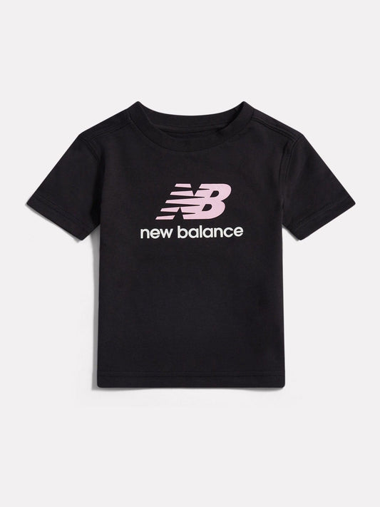 New Balance Black Stacked Logo T-Shirt image 1
