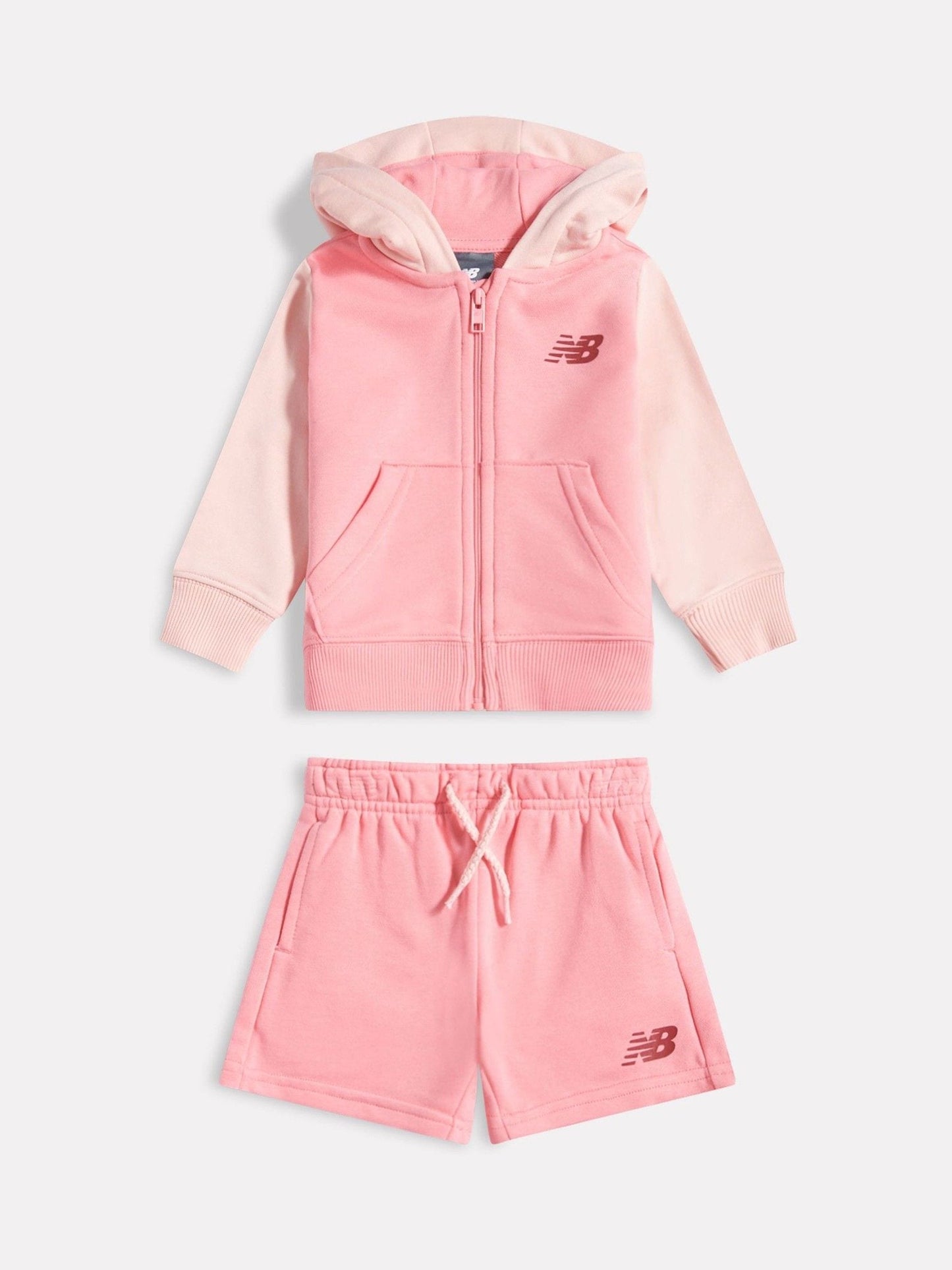 New Balance Pink Athletics FT Arch Zip Through & Shorts Set image 1